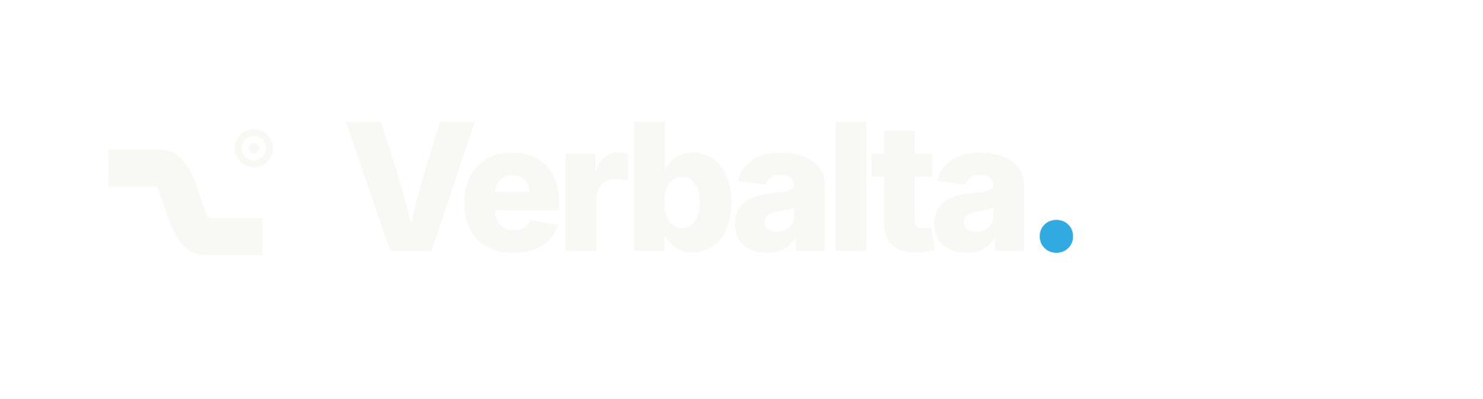 Verbalta logo, reversed